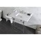 Kingston Brass 36 Carrara Marble Console Sink with Acrylic Legs, Marble WhiteBrushed Nickel LMS36MASQ8 - alternate 6